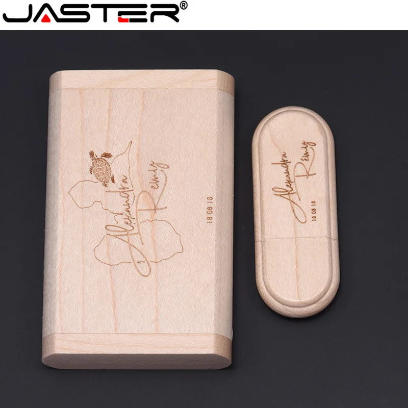 JASTER USB 2,0(5 шт. бесплатный логотип) Деревянный usb+ флип-бокс usb флеш-накопитель карта памяти 4 ГБ 8 ГБ 16 ГБ 32 ГБ 64 ГБ u диск подарки