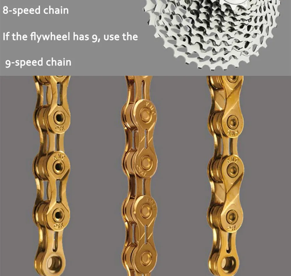 Excellent KMC Z410 1/8 Single Speed Chain Fixed Gear bicycle Chain 112L Urban Leisure Bike Folding Bike Chain Multi-Color  Bike Chain 390g 8