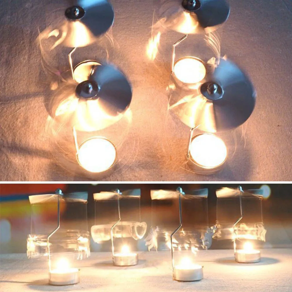 HSU вращающийся Tealight Свеча металлический держатель для чайного света карусель