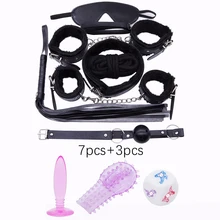 DOMI Hot sale 10pcs/Set PU Leather Adult Game Erotic bdsm Toy Women Fetish Bondage Sex toys