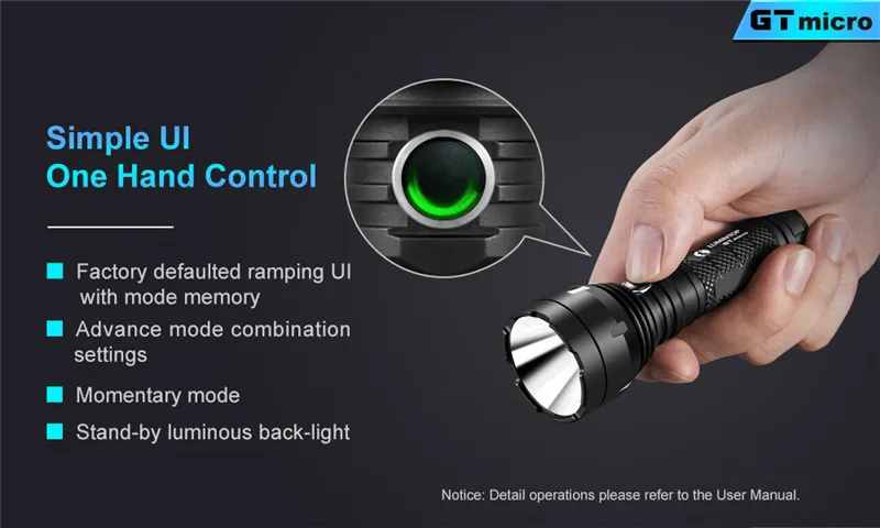 LuminTop GT Micro 1000lm High Power LED Flashlights 400m  Aluminum Alloy Searchlight EDC 14500 Waterproof Torch Light (10)
