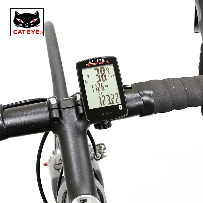CATEYE Padrone цифровой велосипедный компьютер большой экран автоматический датчик скорости велосипеда Датчик частоты вращения секундомер компьютер CC-PA400B