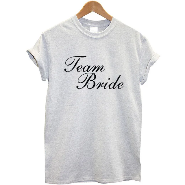 Женская футболка с коротким рукавом и круглым вырезом Team Bride забавная женская