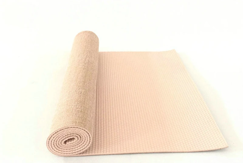 Льняной коврик для йоги экологичный резиновый нескользящий 183 см * 61 см * 5 мм Бодибилдинг Фитнес Пилатес коврик для йоги коврики для йоги 4