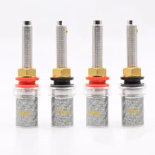 Free shipping 4pcs Carbon Fiber Rhodium Plated Speaker terminals Binding Posts