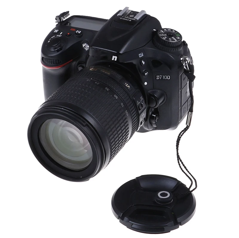 DSLR Lens Cover Cap Holder Keeper Strap Cord String Leash Rope 2Pcs For DSLR Digital Film Camera
