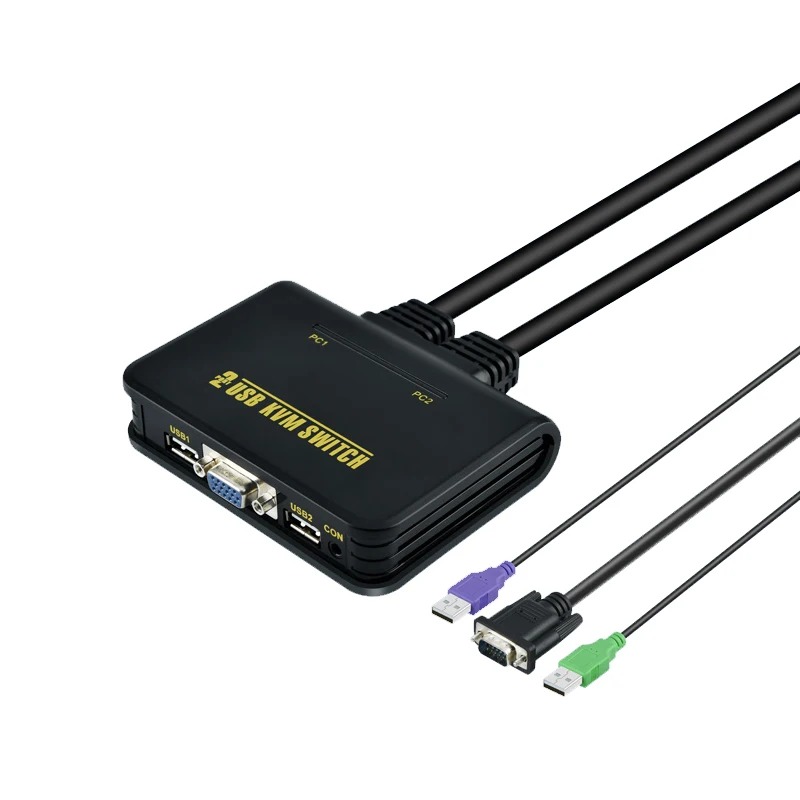 Квм переключатель Charmvision VK21 с 2 USB портами VGA линией 1 5 м HD удлинитель кнопками