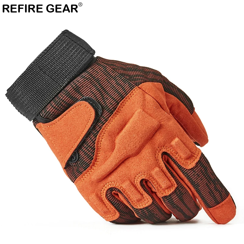 

ReFire Gear Outdoor Cycling Full Finger Hiking Gloves Men Paintball Airsoft Tactical Combat Glove Male Cycling Gloves Bycicle