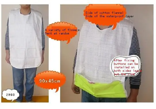 Free Shipping FUUBUU2903 Elderly font b adult b font bibs waterproof bibs bib aprons eat meals