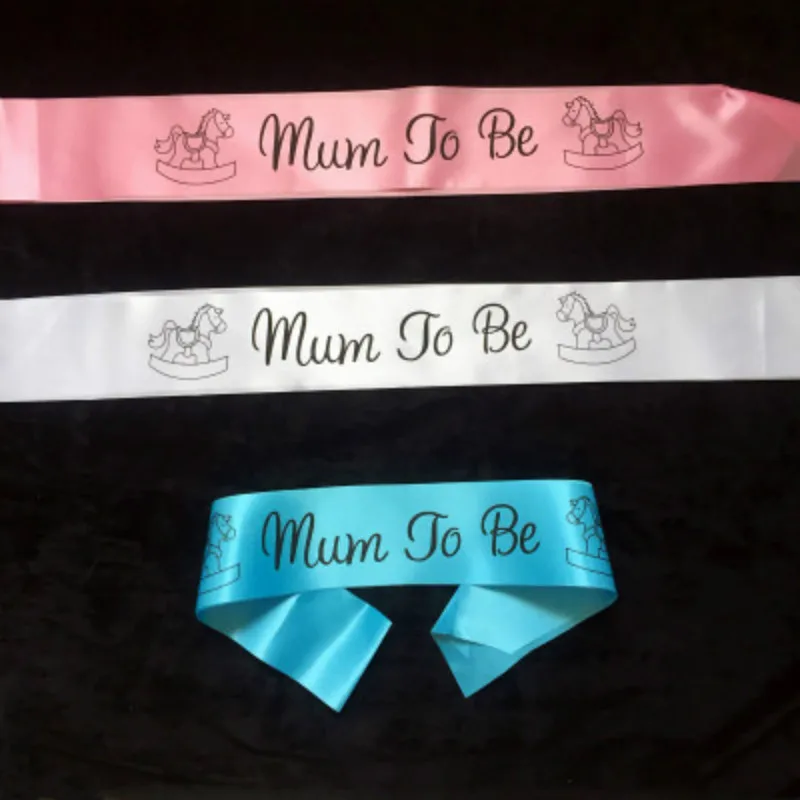 

1PC/2PC/3PC Footprint Mum To Be Sash Baby Boy Girl Baby Shower Decoration Sash Newborn Party Decoration Pregnant Mom Favor Gifts