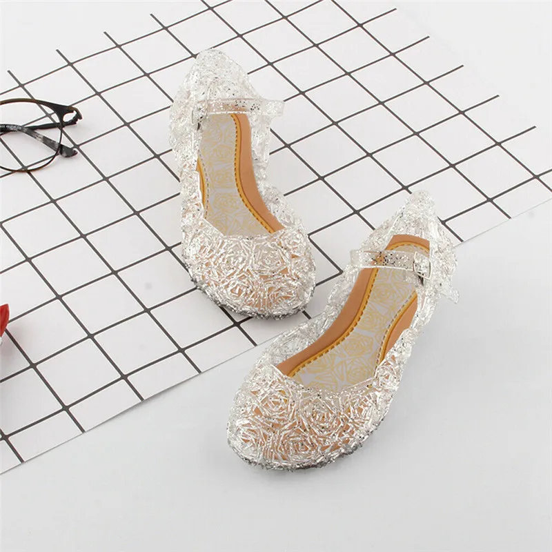 2019 New Fashion Baby Girls Kids Summer Crystal Sandals Princess Toddler Cute l Fancy Crystal Jelly High-Heeled Shoes