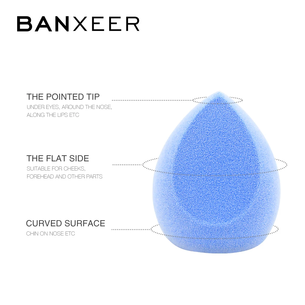 BANXEER спонж для макияжа, не Латекс, микрофибра, пушистая поверхность, легко переносится, пудра, Жидкая основа, гладкая, высокое качество, косметика