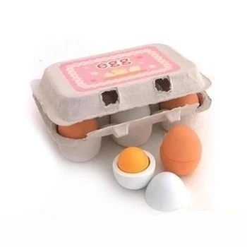 

Newest Arrivals Kawaii 6PCS Eggs Yolk Pretend Play Kitchen Food Cooking Kids Baby Funny Children Drawing Toys For Children
