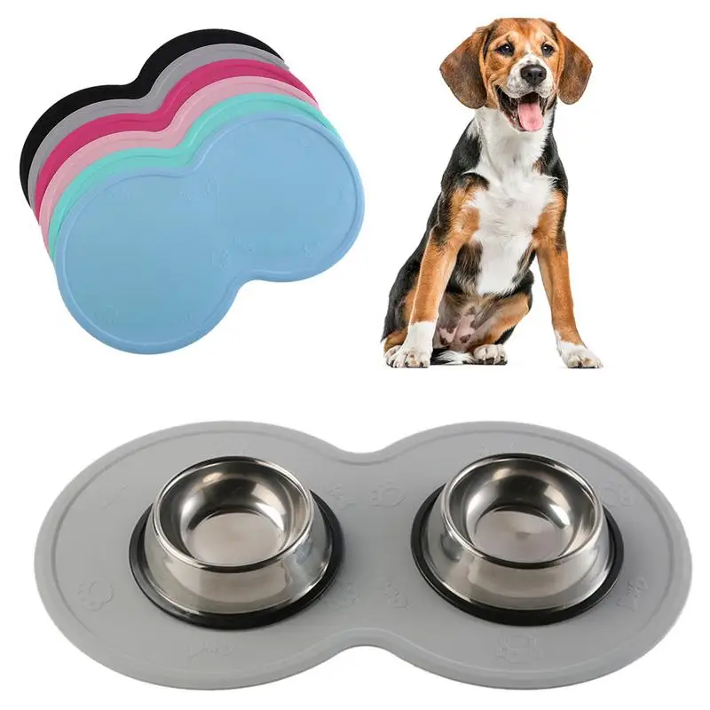 

New Eco-friendly Silicone Pet Mat Non-skid Wear-resistant Heat Insulation Mat Cloud Shape Pet Dog Food Mat