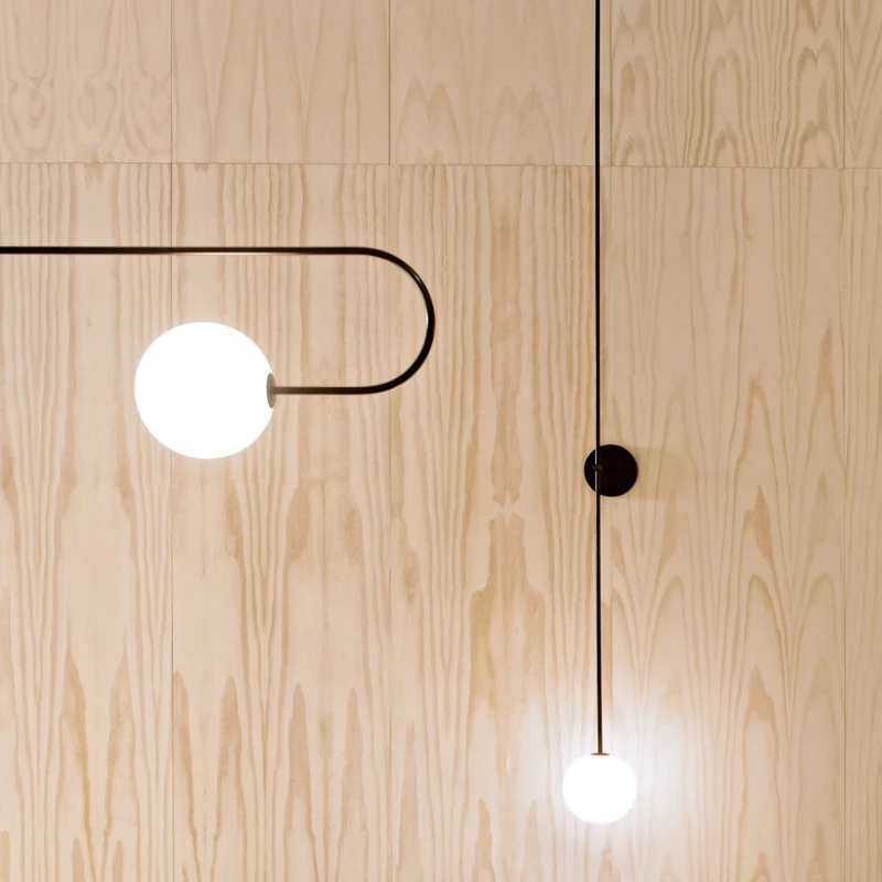 Современный скандинавский стеклянный шар черная линия настенные лампы бра светодиодный крепеж для настенных светильников для фойе спальни гостиной коридора светильник