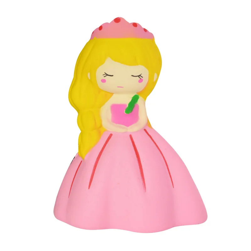 Мягкая игрушка принцесса кукла свадьба девушка сжимает медленно поднимающийся крем Ароматические декомпрессионные игрушки вечерние украшения Исцеление принцесса - Цвет: yellow pink