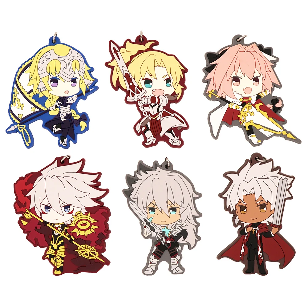 

Fate/Grand Order Fate Apocrypha Anime Mordred Astolfo Joan of Arc Siegfried Karna Shirou Kotomine Rubber Keychain