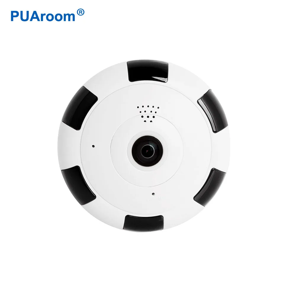 

PUAroom 360 panoramic Wireless Security IP Camera IR-Cut Night Vision Audio Motion Detection Alarm