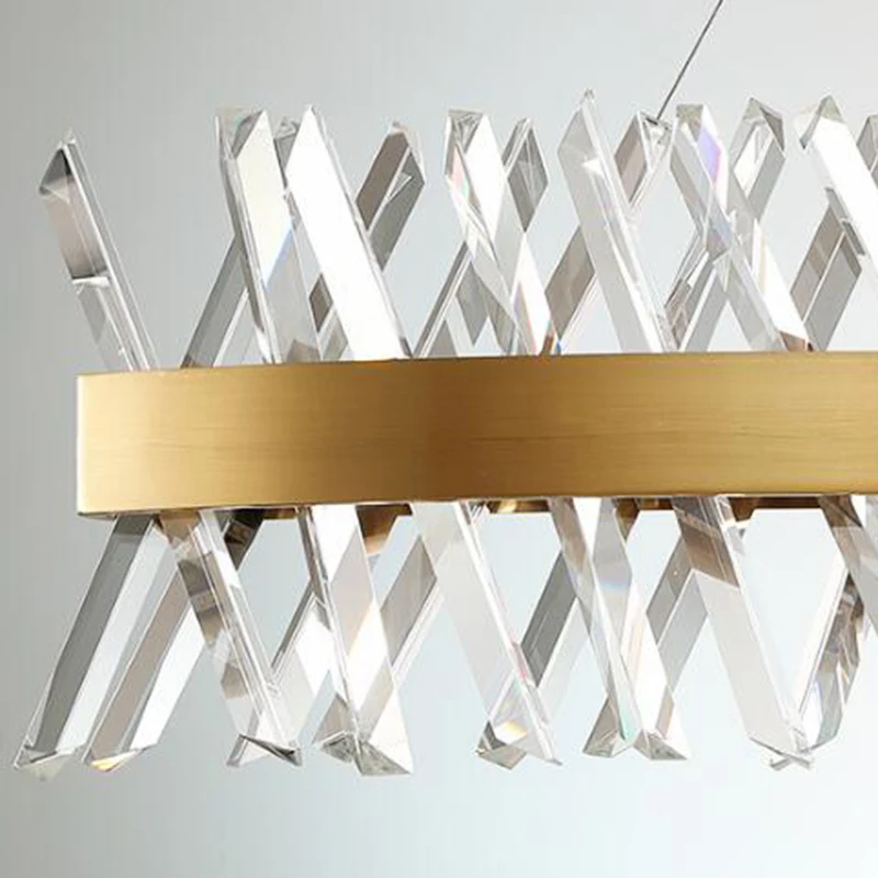 Современная K9 Хрустальная роскошная люстра светодиодная металлическая люстра S Форма Подвесная лампа свет для столовой подвесной