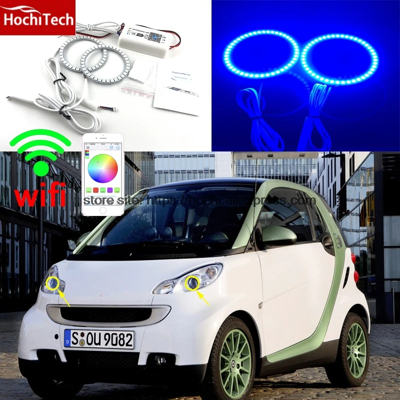 HochiTech великолепный набор разноцветных кольцевых гало RGB для автомобильного