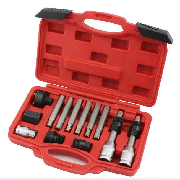 

FINETRIP 1Set 13Pc Professional alternator pulley disassembling tool Auto pulley puller removal tool set Car repair tools
