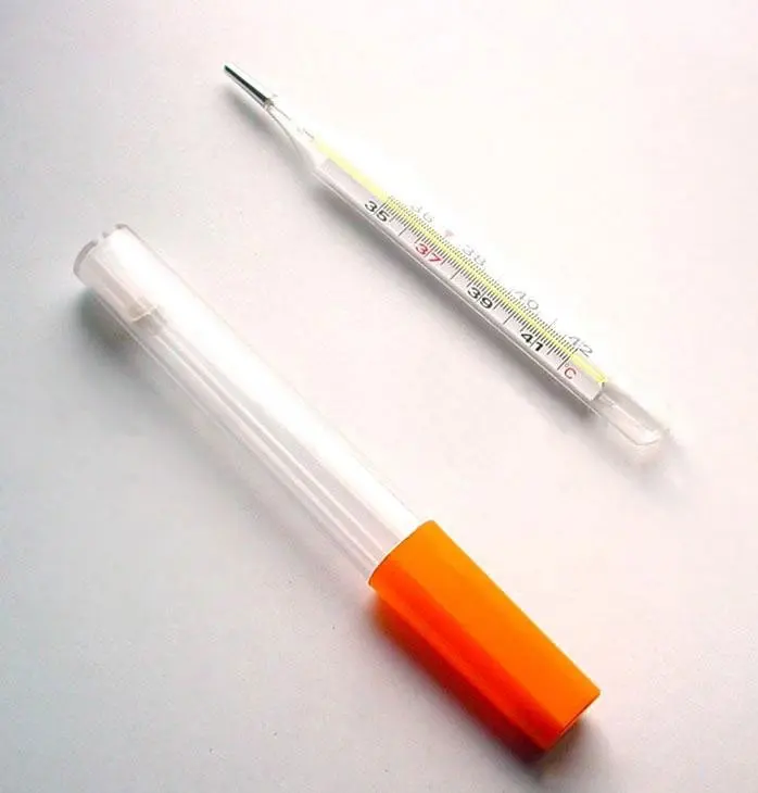 clinical thermometer, armpit clinical thermometer, mercury clinical