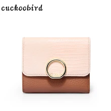 

Genuine Leather Mini Wallet Women Top Quality Small Clutch Female Purse Coin Card Holder Dollar Bag Zipper Luxury Brand Wallet