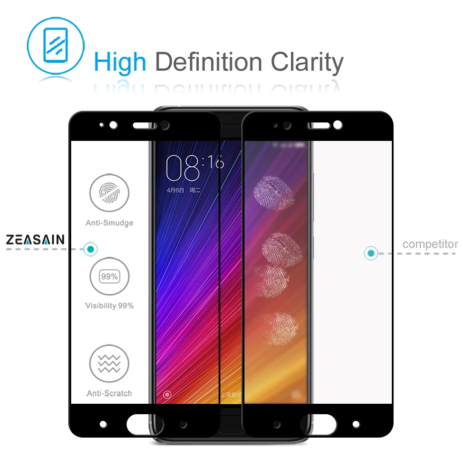 Original-ZEASAIN-Full-Cover-Tempered-Glass-for-Xiaomi-Mi5S-Mi-5S-Xiaomi5S-Pro-Prime-Screen-Protector