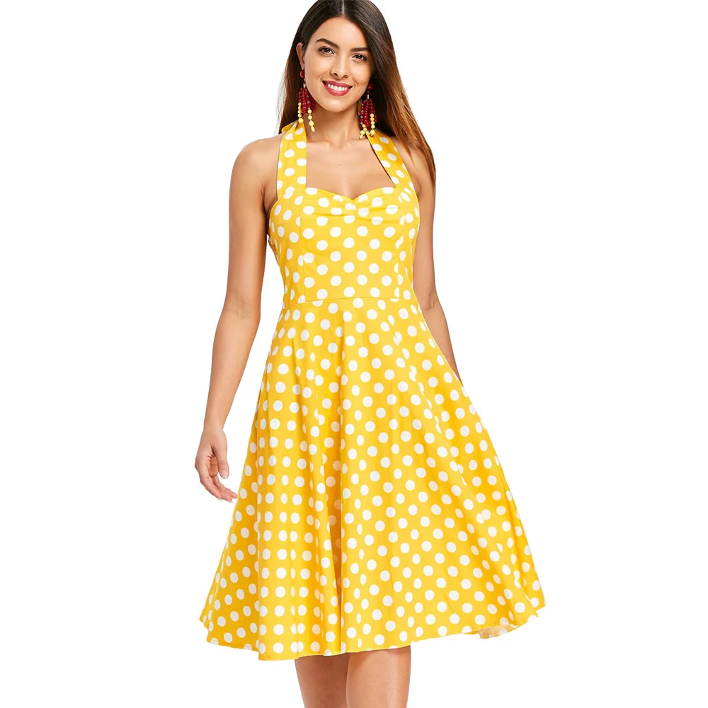 yellow polka dress
