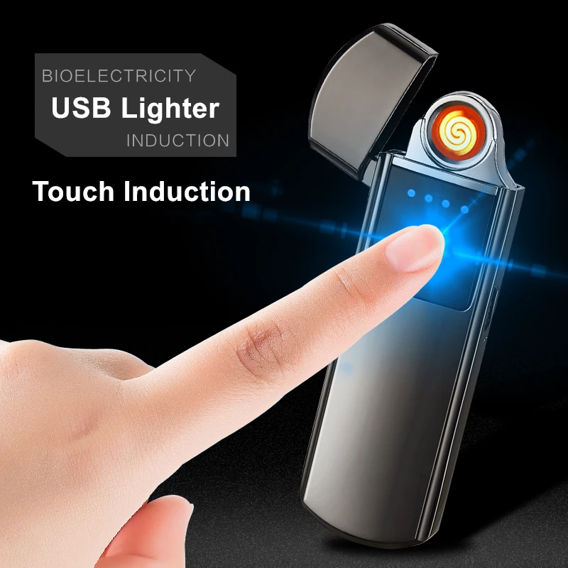 Вольфрамовая турбо USB Зажигалка для сигарет сенсорная курения сигары