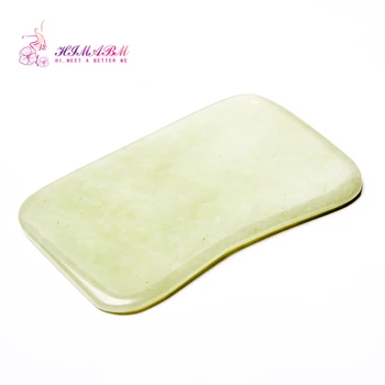 

HIMABM 1 Pcs natural light green jade Guasha board massage tool facial treatment scraping tool for body massage health care