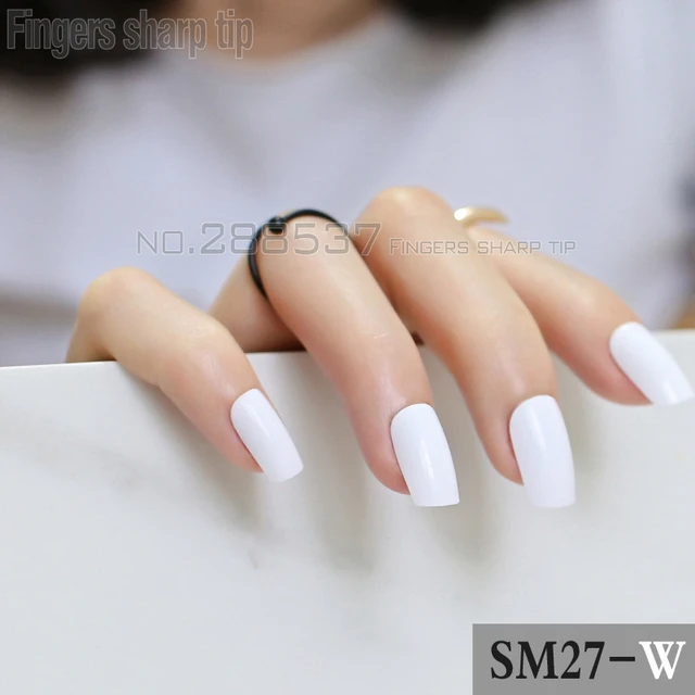 2017 New Por Ing White Square Head Candy Acrylic Art 2017 New Por Ing White Square Head Candy Acrylic Art Decorative Nail 24pcs R27 W