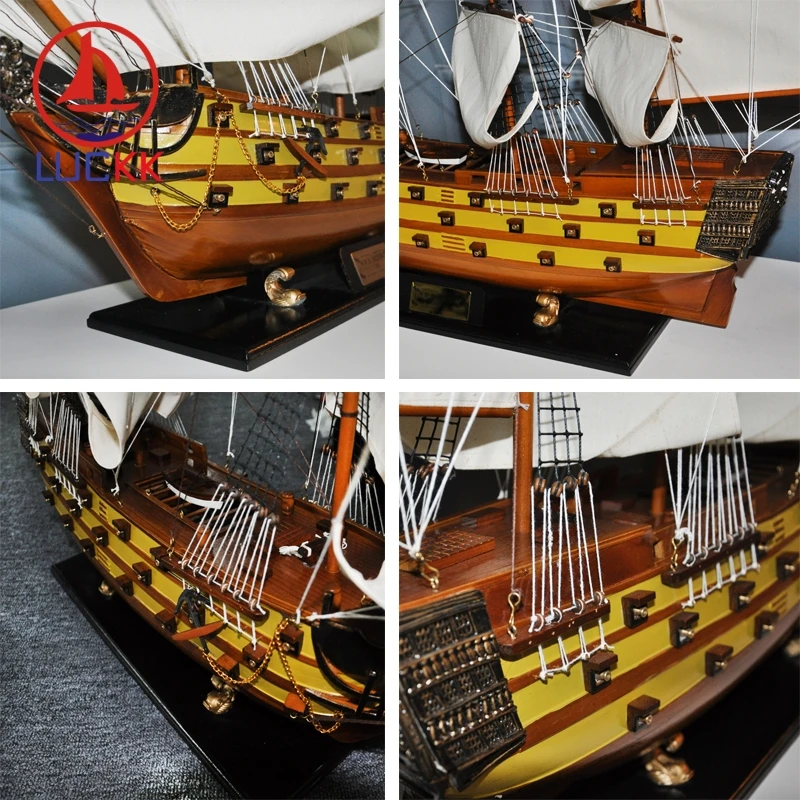 Деревянная модель корабля LUCKK 96 см Англия HMS VICTORY 1765 сборка здания украшение
