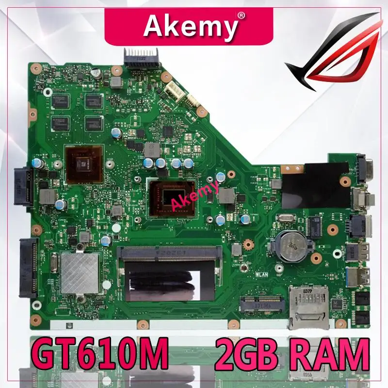 

Akemy X55VD Laptop motherboard for ASUS X55VD X55V X55 Test original motherboard REV2.1/REV2.2 GT610M 2GB RAM