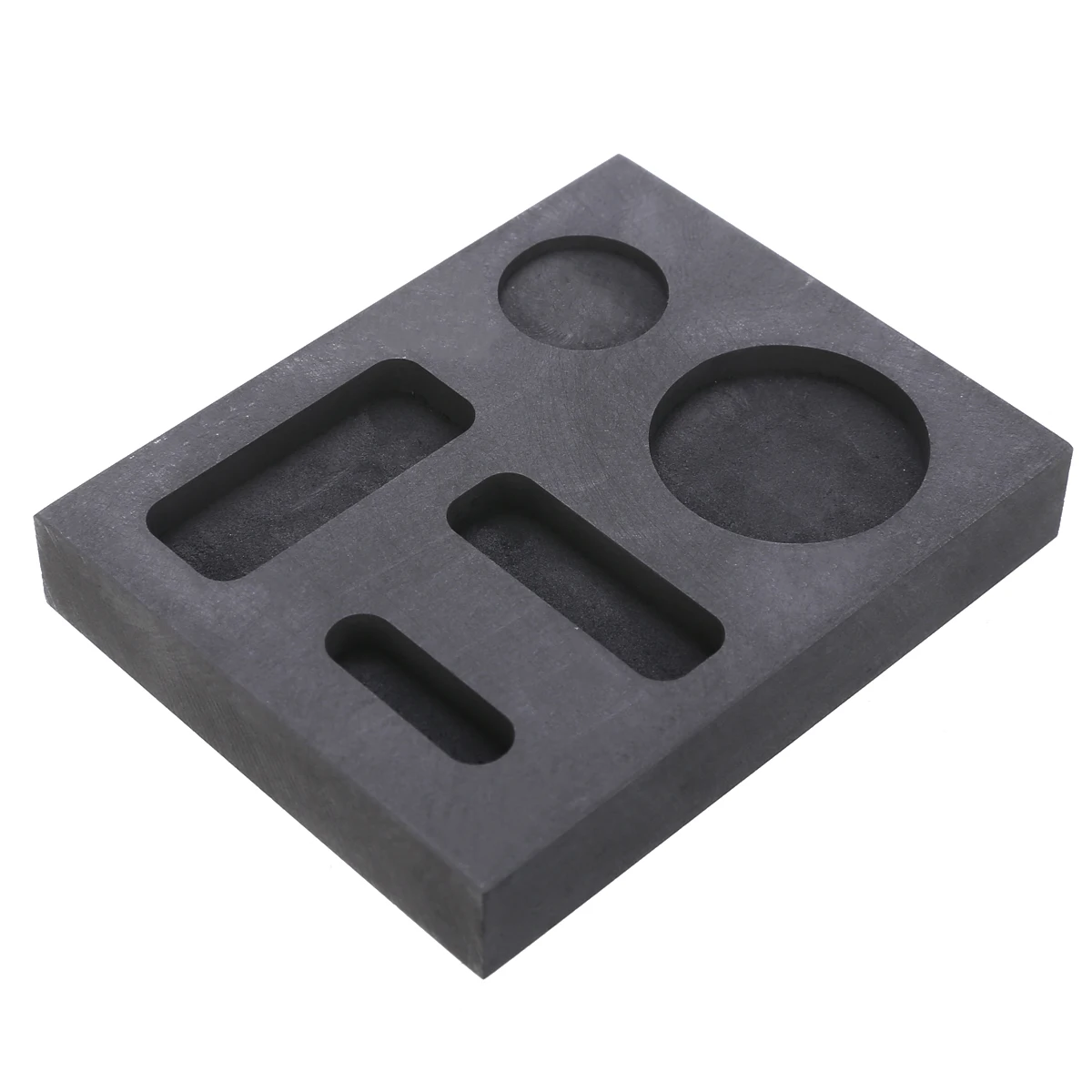 1pc Black Graphite Casting Ingot Bar Melting Mold Five Holes Ingot Casting Refining Scrap for Casting Metal Copper Silver Gold