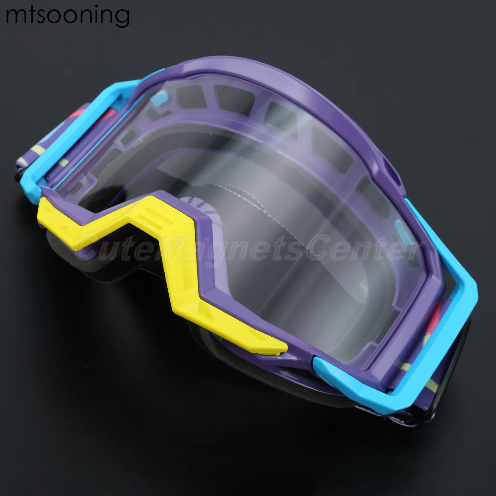 Mtsooning фиолетовые мотоциклетные очки прозрачные линзы Moto Bike солнцезащитные очки ATV Casque защитные очки для мотоциклистов клип Groove