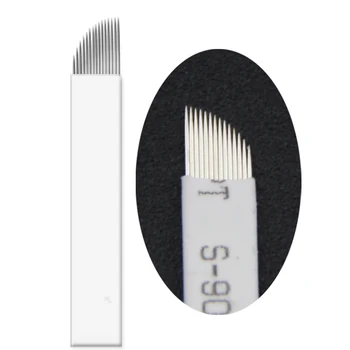 

Hot 50 Pcs Microblading Needles 11 pins for Microblading Embroidery Pen Pernement Makeup Eyebrow Tattoo Pen Machine
