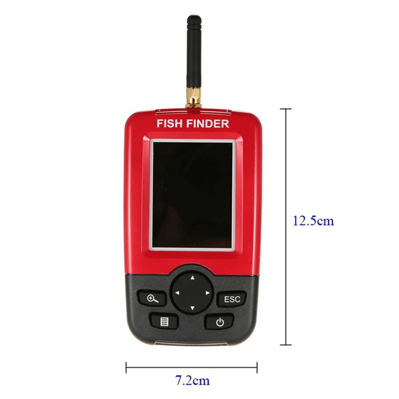 

Portable Depth Fish Finder with 100 M Wireless Sonar Sensor Sounder Fishfinder for Lake Sea & Night Fishing 125 KHZ Smart Hot
