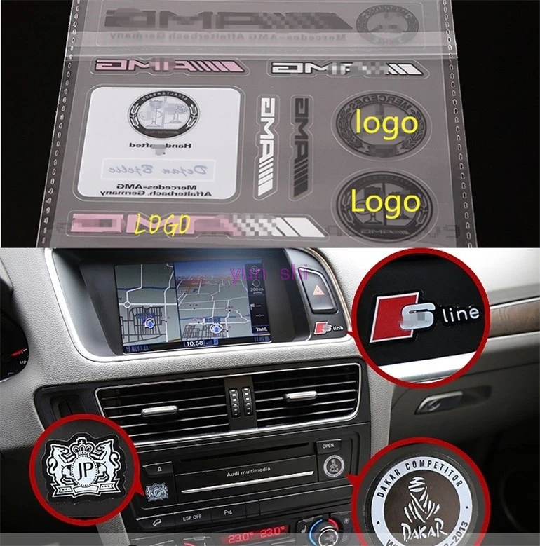 DIY 10 Designs Car Logo Car Brand Mark Decoration Stickers Car-styling For Mercedes Benz A B C E S class GLC CLA CLS GLE GLS GLK