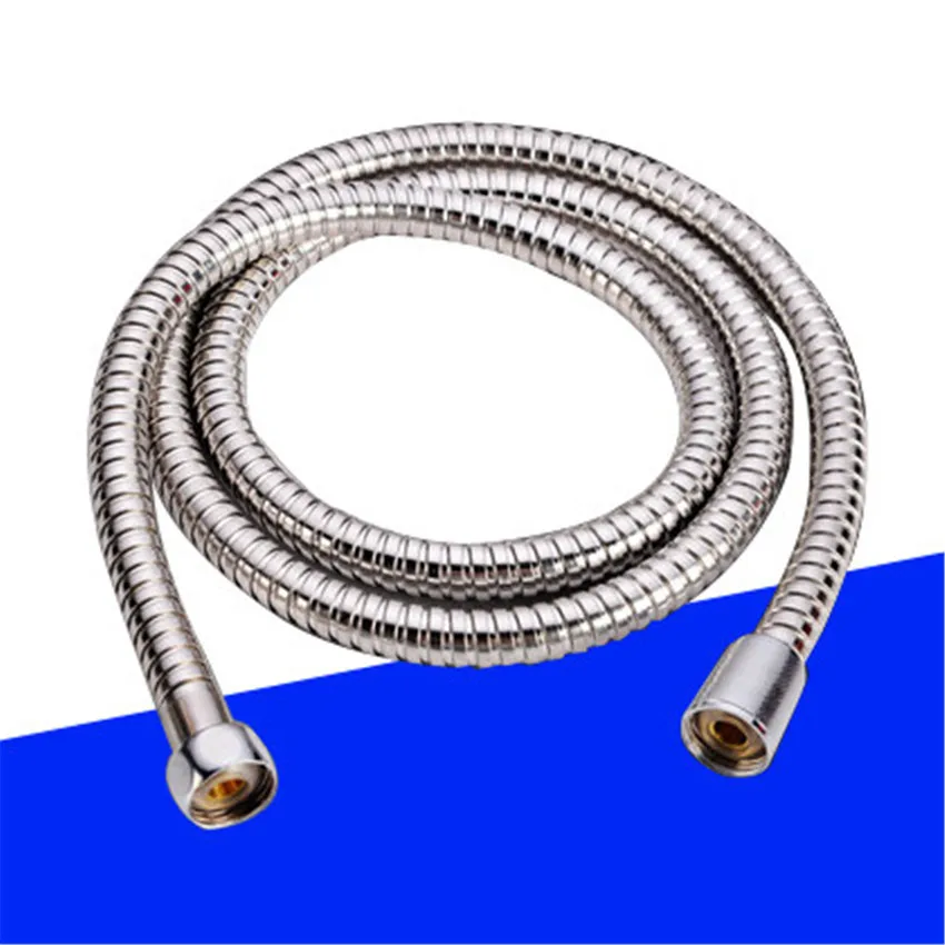 10pcs/lot Bathroom Replacement Anti twist Shower Hose 1.5m flexible Stainless Steel chrome