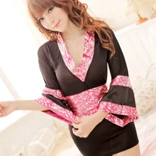 Сексуальное женское белье Сексуальное прозрачный заманчивость формы, бантом пояс кимоно ночной рубашке кимоно платье пижамы