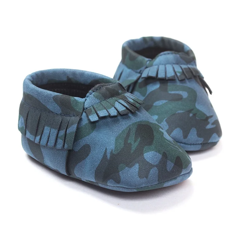 

Camo Baby Boy Shoes Newborn First Walkers Blue babies Moccasins Children Sport Shoe Infant Boots Kids Sock Fringe 0 1 2 Years