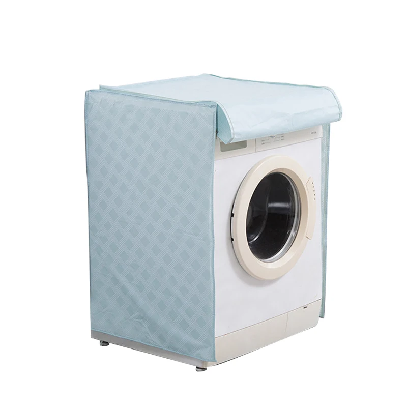 

Waterproof Plaid Washing Machine Covers Dust Washer Cloth Pockets Gadgets Storage Organizer Household Merchandises Accessories