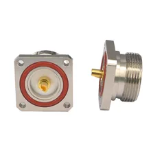 2 предмета в комплекте L29 7/16 din муфта, штепсель Центр 4 отверстие фланец припоя коаксиальный РЧ-разъем адаптера