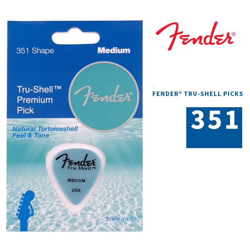 Fender Tru-Shell 351 медиатор для гитары, по 1 штуке