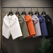 TANGNEST мужские шорты кэжуал плюс размер 5XL летние короткие брюки с несколькими карманами шорты на шнуровке с эластичной резинкой на талии пляжные шорты MKD1630