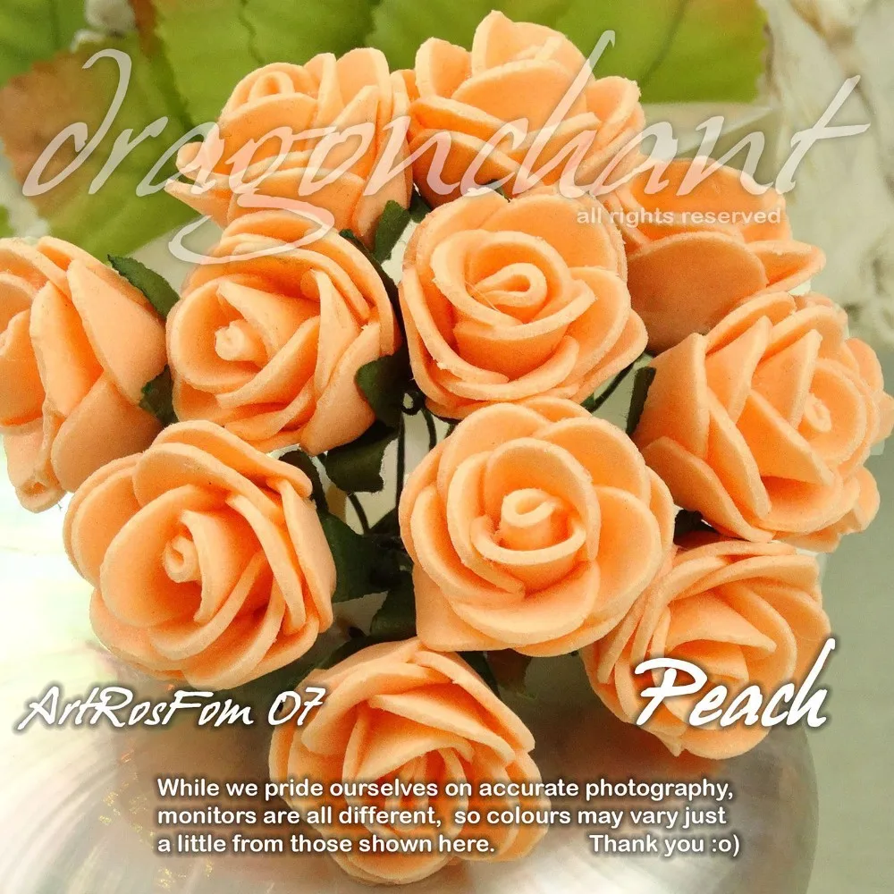 Wholesale Solid Peach Color Size 20mm Head Pe Rose Foam Flower Bouquet Scrapbooking Artificial Rose Flower 144pcs Lot Flower Pistil Flower Ankleflower Cap Aliexpress