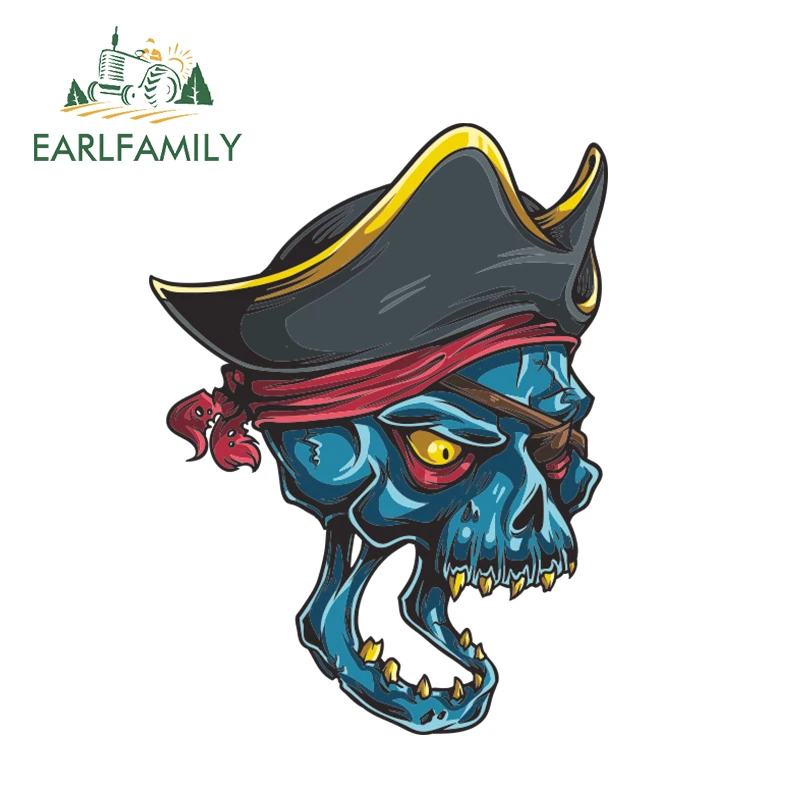 EARLFAMILY 13 см x 9 8 пиратский череп мотоциклетная наклейка для автомобиля мультяшный