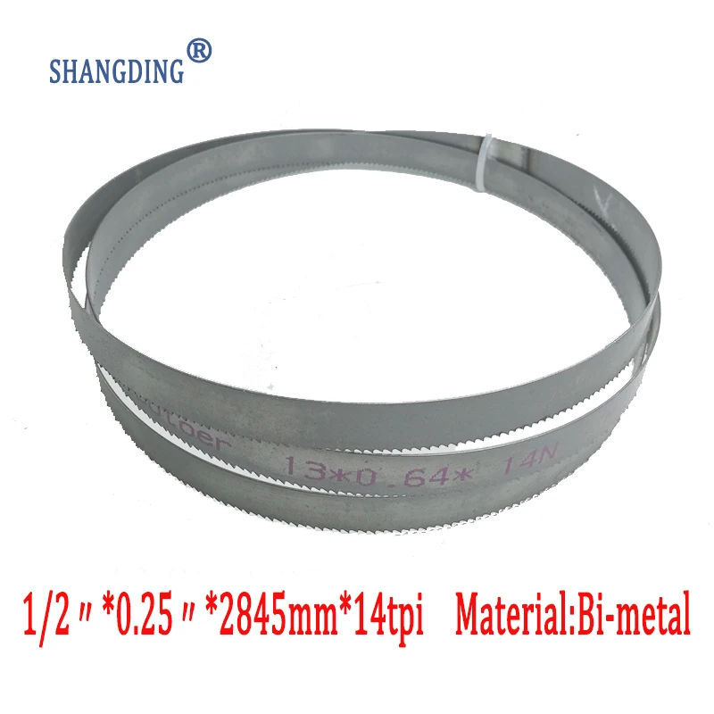 

112"x 1/2" x 0.25" or 2845*13*0.65*14tpi bimetal M42 metal bandsaw blades for European band saws
