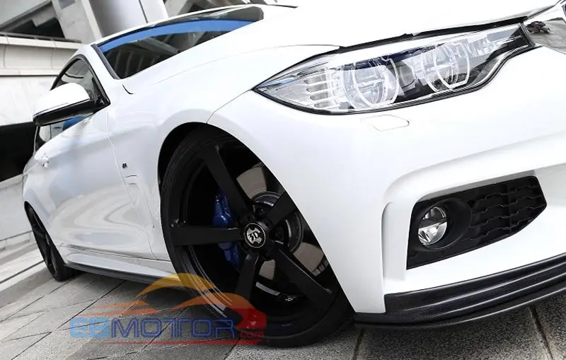 P style Real Carbon Fiber side skirts Extensions For BMW 4-Series F32 F33 F36 420i 428i 435i M sport 2014UP